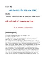 Cuộc thi viết thư UPU lần 42 ( năm 2013 )