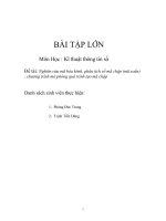 Nghiên cứu mã hóa kênh, phân tích về mã chập (mã xoắn) , chương trình mô phỏng quá trình tạo mã chập 