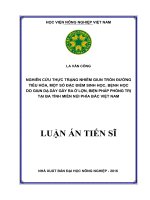 Nghiên cứu thực trạng nhiễm giun tròn đường tiêu hóa, một số đặc điểm sinh học, bệnh học do giun dạ dày gây ra ở lợn, biện pháp phòng trị tại ba tỉnh miền núi phía Bắc Việt Nam