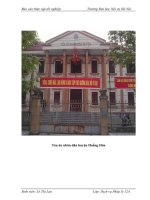 Báo cáo thực tập tốt nghiệp: Thực trạng xét xử VAHS và vấn đề tăng thẩm quyền xét xử hình sự của Toà án Nhân Dân huyện Hoằng Hoá. Khảo sát nhu cầu thực tế cung ứng dịch vụ pháp lý tai địa phương