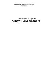 Báo cáo thực tập Dược lâm sàng cuối kỳ