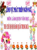 Bài giảng điện tử mầm non lớp Chồi đề tài Thơ Chú bộ đội hành quân trong mưa