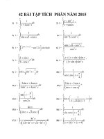 42 bài tập tích phân có đáp án