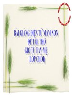 Bài giảng điện tử mầm non lớp Chồi đề tài Thơ gió từ tay mẹ