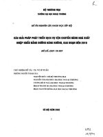 Các giải pháp phát triển dịch vụ vận chuyển hàng hóa xuất nhập khẩu bằng đường hàng không, giai đoạn đến 2010 