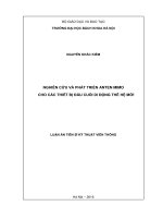 Nghiên cứu và phát triển anten MIMO cho các thiết bị đầu cuối di động thế hệ mới 