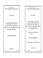 Giải pháp ổn định và phát triển kinh tế nông hộ sau thu hồi đất phục vụ sản xuất công nghiệp tại huyện Đại từ tỉnh Thái Nguyên