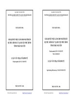 Giải quyết việc làm cho người dân bị thu hồi đất tại huyện Phú Bình tỉnh Thái Nguyên