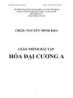 BÀI TẬP TRẮC NGHIỆM HÓA ĐẠI CƯƠNG