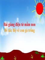 Bài giảng điện tử mầm non lớp Mầm đề tài Bé tập vẽ con gà trống