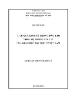 Hiệu quả kinh tế trong đào tạo theo hệ thống tín chỉ của giáo dục đại học ở Việt Nam