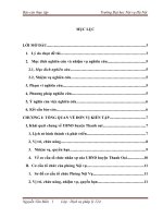 Báo cáo thực tập: Công tác đào tạo và bồi dưỡng cán bộ, công chức trên địa bàn huyện thanh oai  thực trạng và giải pháp