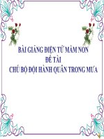 Bài giảng điện tử mầm non lớp Chồi đề tài Thơ Chú bộ đội hành quân trong mưa