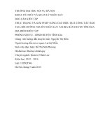 Báo cáo kiến tập: Thực trạng và giái pháp nâng cao hiệu quả công tác đào tạo và bồi dưỡng nguồn nhân lực tại  huyện Tĩnh Gia – tỉnh Thanh Hóa