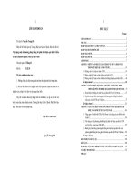 HOÀN THIỆN HỆ THỐNG CHỈ TIÊU VÀ PHƯƠNG PHÁP THỐNG KÊ PHÂN TÍCH HIỆU QUẢ KINH TẾ FDI TẠI VIỆT NAM