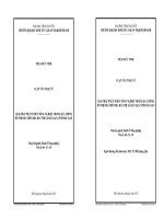 Giải pháp phát triển nông nghiệp trong quá trình đô thị hóa trên địa bàn thị xã Bắc Kạn tỉnh Bắc Kạn
