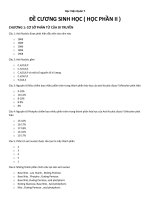 Đề cương sinh học ( học phần 2 )
