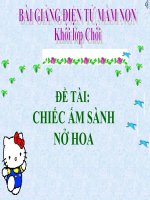Bài giảng điện tử mầm non lớp Chồi đề tài Chiếc ấm sành nở hoa