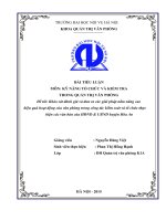 BÀI TIỂU LUẬN KỸ NĂNG TỔ CHỨC VÀ KIỂM TRA TRONG QUẢN TRỊ VĂN PHÒNG : Khảo sát đánh giá và đưa ra các giải pháp nằm nâng cao hiệu quả hoạt động của văn phòng trong công tác kiểm soát và tổ chức thực  hiện các văn bản của HĐND  UBND huyện Hòa An