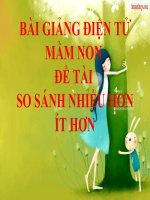 Bài giảng điện tử mầm non lớp Chồi đề tài So sánh nhiều hơn ít hơn