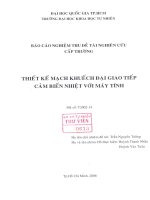 THIẾT KẾ MẠCH KHUẾCH ĐẠI GIAO TIẾP CẢM BIẾN NHIỆT VỚI MÁY TÍNH