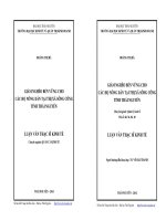 Giảm nghèo bền vững cho các hộ nông dân tại thị xã Sông Công tỉnh Thái Nguyên