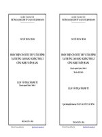 Hoàn thiện cơ chế tự chủ về tài chính tại trường cao đẳng nghề kỹ thuật công nghệ Tuyên Quang