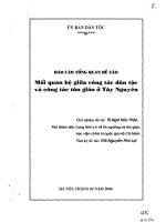 Mối quan hệ giữa công tác dân tộc và công tác tôn giáo ở tây nguyên 