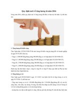 Quy định mới về tăng lương từ năm 2016