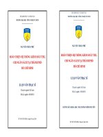 Hoàn thiện hệ thống kiểm soát thu chi ngân sách tại thành phố Hồ Chí Minh