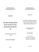 Hoàn thiện cơ chế, chính sách để thu hút đầu tư trực tiếp nước ngoài ở Thủ đô Hà Nội trong giai đoạn 2001  2010