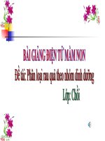 Bài giảng điện tử mầm non lớp Chồi Phân loại rau quả theo nhóm dinh dưỡng