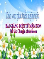 Bài giảng điện tử mầm non lớp Mầm đề tài Chuyện chú đỗ con