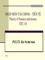 Slide bài giảng Đại học kinh tế Hồ Chí Minh: Tài chính tiền tệ