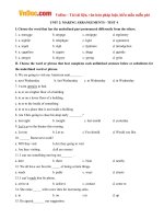 Bài tập Tiếng Anh lớp 8 Unit 2: Making Arrangements Số 4