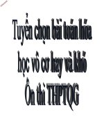 Tuyển tập những bài toán vô cơ hay và khó