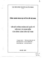 Vấn đề chống khủng bố quốc tế hiện nay và quan điểm của đảng cộng sản việt nam 
