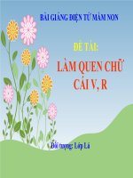 Bài giảng điện tử mầm non lớp Lá đề tài Làm quen chữ cái v, r