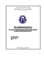 TIÊU LUẬN KINH tế học PHÁP LUẬT