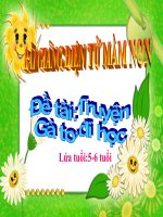 Bài giảng điện tử mầm non lớp Lá đề tài Truyên Gà tơ đi học