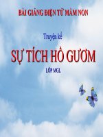 Bài giảng điện tử mầm non lớp Lá đề tài Truyện sự tích hồ Gươm
