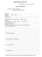 BAN KIỂM ĐIỂM ĐV XIN CHUYỂN SINH HOẠT