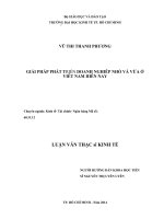 tiểu luận cao học Giải pháp phát triển doanh nghiệp nhỏ và vừa ở việt nam hiện nay