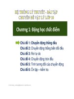 CHU DE 1. CHUYỂN ĐỘNG THẲNG ĐỀU