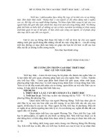 ĐỀ CƯƠNG CHI TIẾT ôn THI CAO học TRIẾT KHÔNG CHUYÊN đầu vào