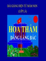 Bài giảng điện tử mầm non lớp Lá đề tài Hoa thắm dâng lăng Bác