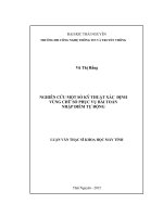 Nghiên cứu một số kỹ thuật xác định vùng chữ số phục vụ bài toán nhập điểm tự động 