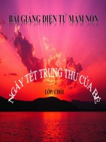 Bài giảng điện tử mầm non lớp Chồi đề tài Ngày tết trung thu của bé
