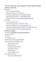 ĐỀ CƯƠNG MÔN HỌC: THỰC HÀNH DỰ ÁN PHÁT TRIỂN PHẦN MỀM