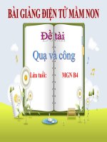 Bài giảng điện tử mầm non lớp Chồi đề tài Truyện Quạ và công